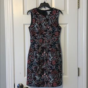 Floral printed, business casual, dress.